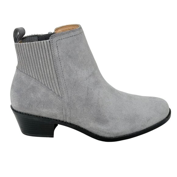 Vionic Womens Devon Ankle Boots Sz 8 Gray Suede Clean Girl Quiet Luxury Classic - Picture 6 of 10